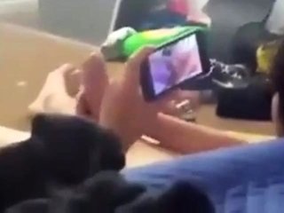 Watch my friend cumming while he’s watching porn